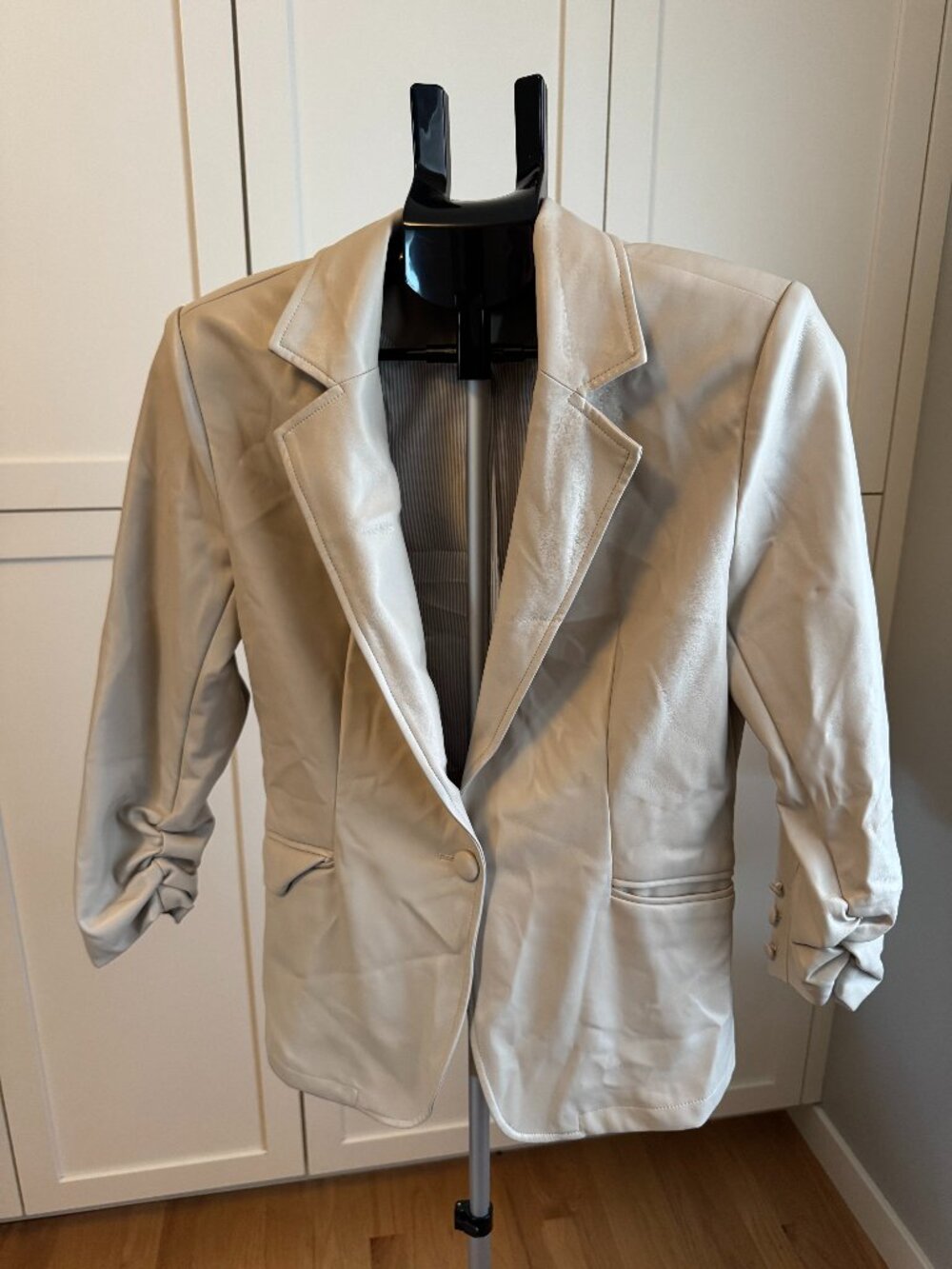 Vegan Leather Blazer